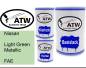 Preview: Nissan, Light Green Metallic, FAE: 500ml Lackdose + 500ml Klarlack + 250ml Härter - Set, von ATW Autoteile West.